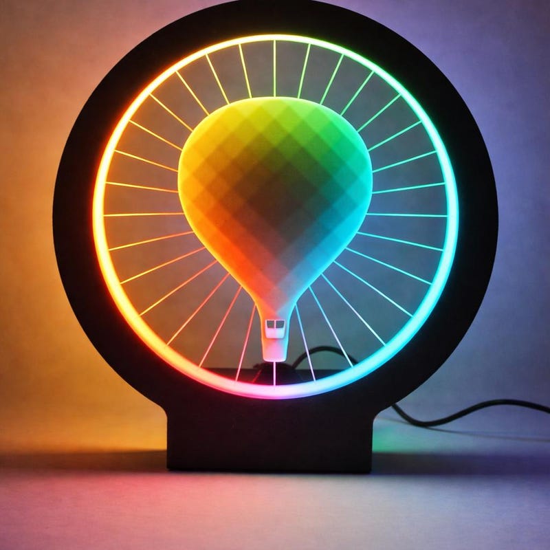 RGB namizna svetilka v obliki balona, 24 cm, USB, aplikacija in daljinec