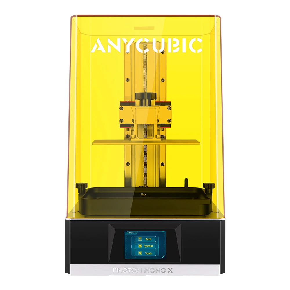Anycubic Photon Mono X, tiskalnik s smolo z rumenim zaščitnim pokrovom